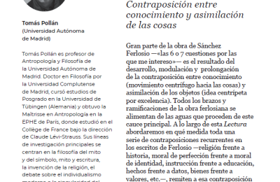 La nueva sesión de las ‘Lecturas’ del CIAM de Soria se centra en la obra de Sánchez Ferlosio