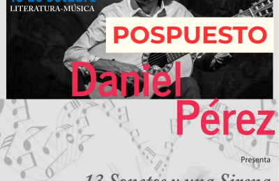 El recital ’13 sonetos y una sirena’ de Daniel Pérez programado en Aranda de Duero se aplaza a una nueva fecha